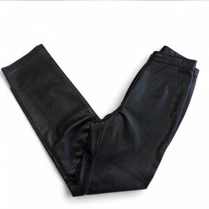 90s Vintage Black Leather Tailored Pants - Mint Condition